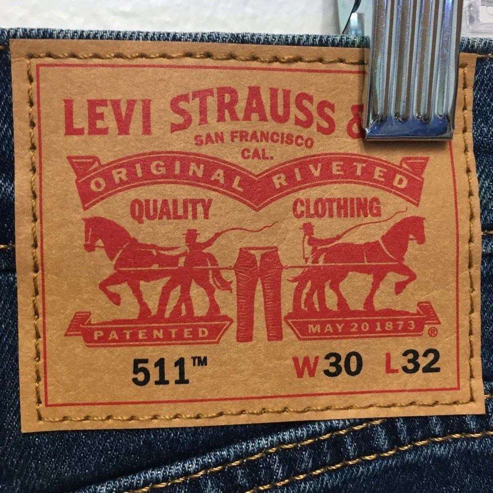 Levi's 511 Slim Stretch Denim Jeans 30x32 Blue Casual Classic Minimalist